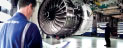 Rolls Royce engineer inspecting the Trent XWB, designed to be the most efficient, large, aero gas turbine