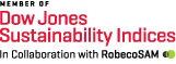 Member of Dow Jones Sustainability Indices in Collaboration with RobecoSAM logo.
